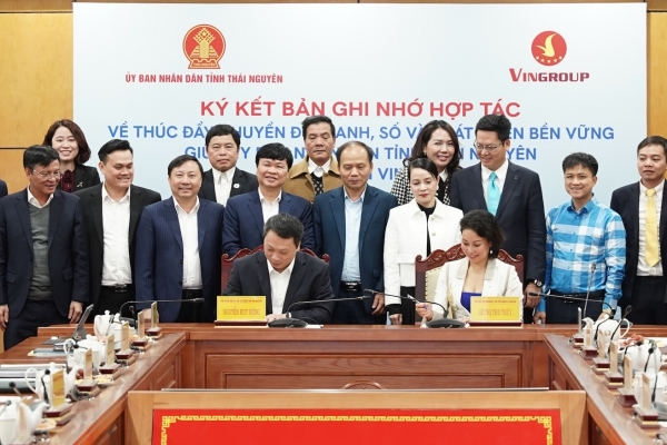 UBND TỈNH THÁI NGUYÊN VÀ TẬP ĐOÀN VINGROUP KÝ KẾT THỎA THUẬN HỢP TÁC TOÀN DIỆN VỀ CHUYỂN ĐỔI XANH
